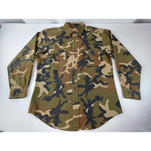Winchester Men's Camo Hunting Button Up Embroidered Logo Shirt Medium - Picture 1 of 16
